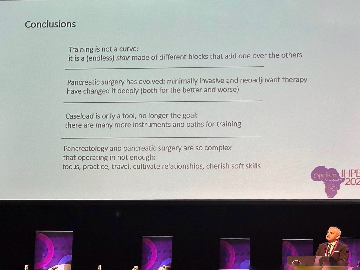 Tribute to Claudio Bassi by our chairman <a href="/SalviaRobi/">Roberto Salvia</a> at the <a href="/IHPBA/">IHPBA</a> meeting in Cape Town. Claudio truly believed in young generations and created a training system for pancreatic surgery that is still unique natuonwide. We prouldy carry your legacy on ❤️😷 <a href="/EAHPBA/">E-AHPBA</a> <a href="/AHPBA/">AHPBA</a> <a href="/APHPBA/">A-PHPBA</a>