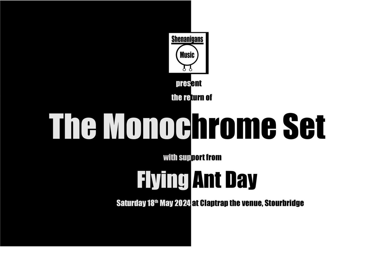 Stourbridge! Tonight you've got The Monochrome Set @themonoset at @claptrapvenue Claptrap The Venue - final few tickets on sale now. Support from @FlyingAntDay_ >> allgigs.co.uk/view/artist/71…