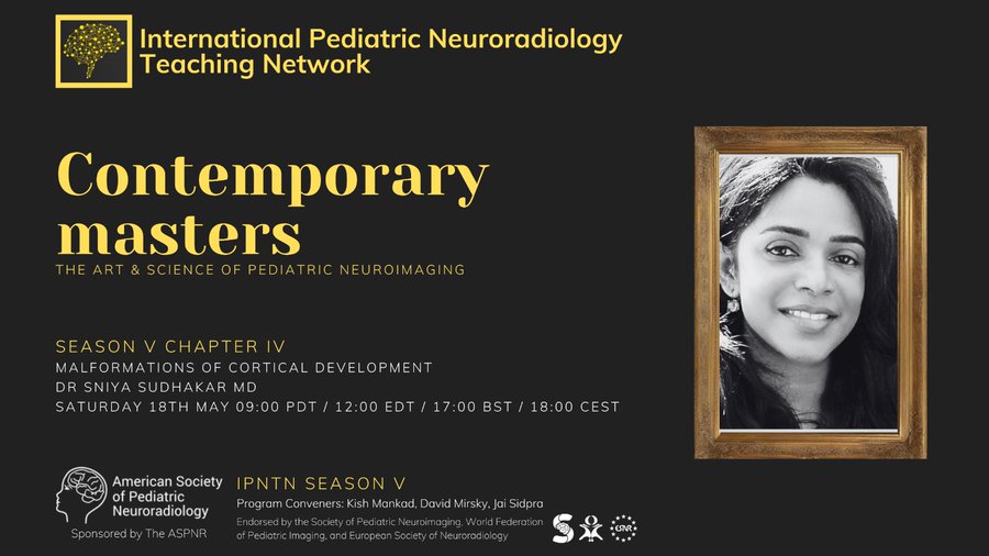 1 hour to go !!!

International Pediatric Neuroradiology Teaching Network

Season V:  Contemporary Masters

Chapter IV: Sniya Sudhakar, MD

May 18, 2024
#IPNTN #pedineurorad #neurorad

Register here:  aspnr.org/learning/inter…