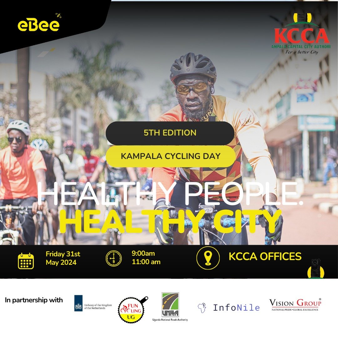 OWINY hakim (@owiny123) on Twitter photo Welcome welcome!
#KampalaCyclingDay, May 31st, 9am , <a href="/KCCAUG/">Kampala Capital City Authority (KCCA)</a> City Hall. For sustainable transportation and a healthier Kampala.
#StopAirPollution
#KlaSmartCity
#HealthyPeople
May 31st
Time: 9:00am <a href="/eBee_Uganda/">eBee.uganda</a> <a href="/FunCyclingUg/">Fun Cycling UG</a> <a href="/NLinUganda/">Embassy of the Netherlands in Uganda</a> <a href="/UNRA_UG/">UNRA_UGANDA</a> <a href="/infoNILE/">InfoNile</a> <a href="/usmissionuganda/">U.S. Mission Uganda</a> Welcome welcome!
#KampalaCyclingDay, May 31st, 9am , <a href="/KCCAUG/">Kampala Capital City Authority (KCCA)</a> City Hall. For sustainable transportation and a healthier Kampala.
#StopAirPollution
#KlaSmartCity
#HealthyPeople
May 31st
Time: 9:00am <a href="/eBee_Uganda/">eBee.uganda</a> <a href="/FunCyclingUg/">Fun Cycling UG</a> <a href="/NLinUganda/">Embassy of the Netherlands in Uganda</a> <a href="/UNRA_UG/">UNRA_UGANDA</a> <a href="/infoNILE/">InfoNile</a> <a href="/usmissionuganda/">U.S. Mission Uganda</a>