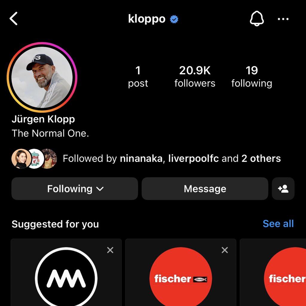 เยอร์เก้น คล็อปป์ มี IG อย่างเป็นทางการ ไปติดตามได้ที่ Instagram.com/kloppo 📲