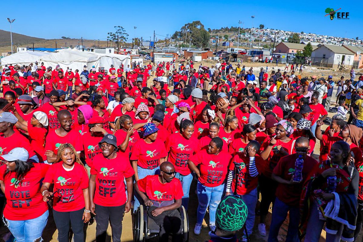 Today we are in Khayamnandi, Stellenbosch, where President @Julius_S_Malema will convene a meeting with the community. 

Khayamnandi is under one of the richest municipalities in the country. #VoteEFF #MalemaForSAPresident