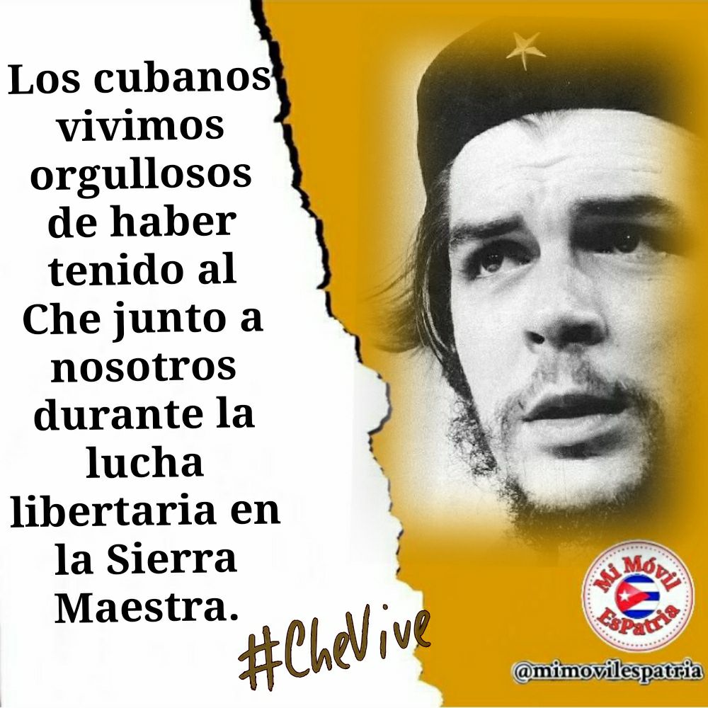 Ernesto Guevara, ejemplo de internacionalista y antimperialista. #CheVive #CubaMined #PinardelRío @CubaMined @YamileRamosCord @EumelinS @castro_yudalis @EvelioHerreraP1 @AbreuYusmailyn