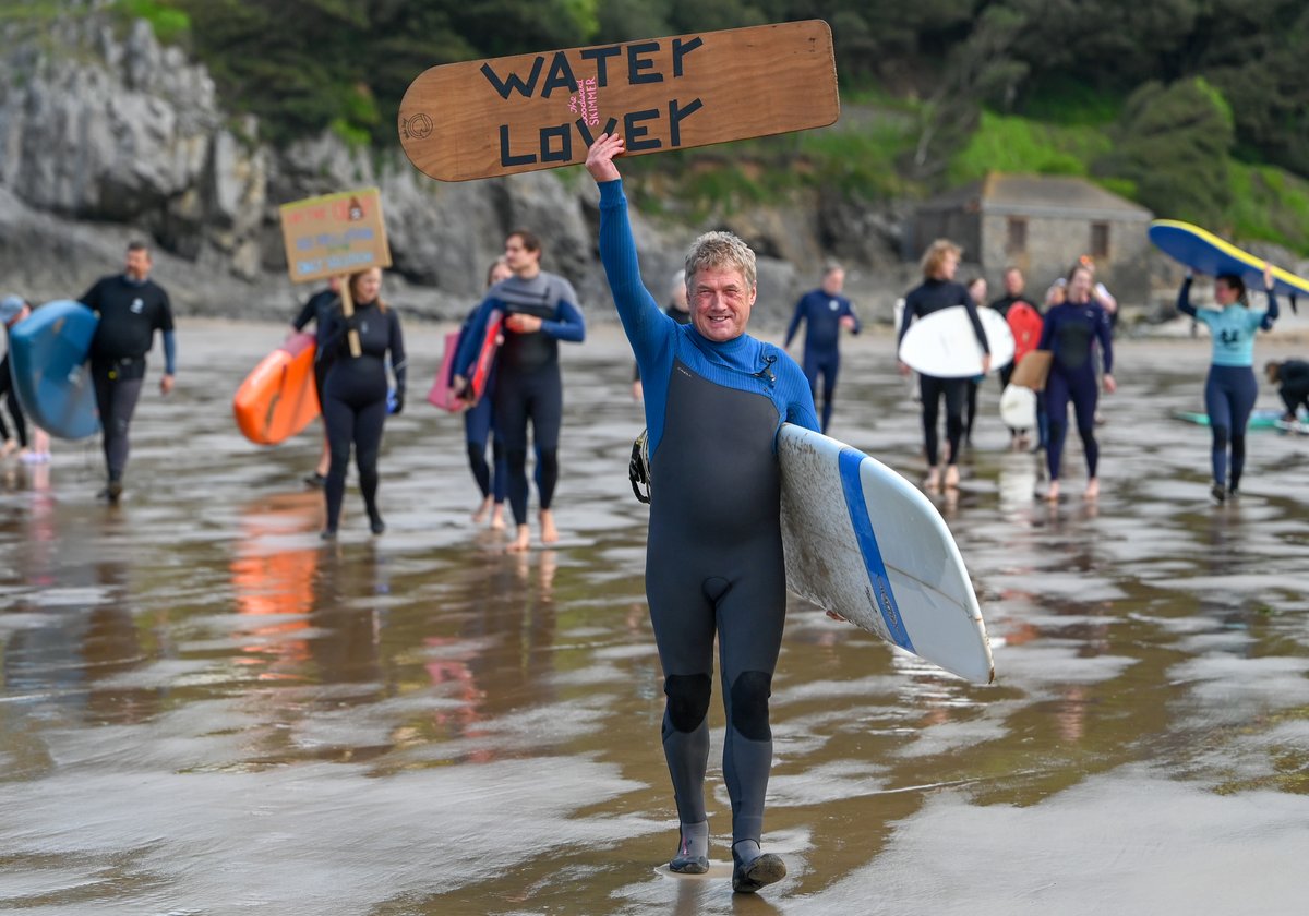 Surfers Against Sewage paddle-out, Caswell. #wales #caswell #water <a href="/sascampaigns/">Surfers Against Sewage</a>