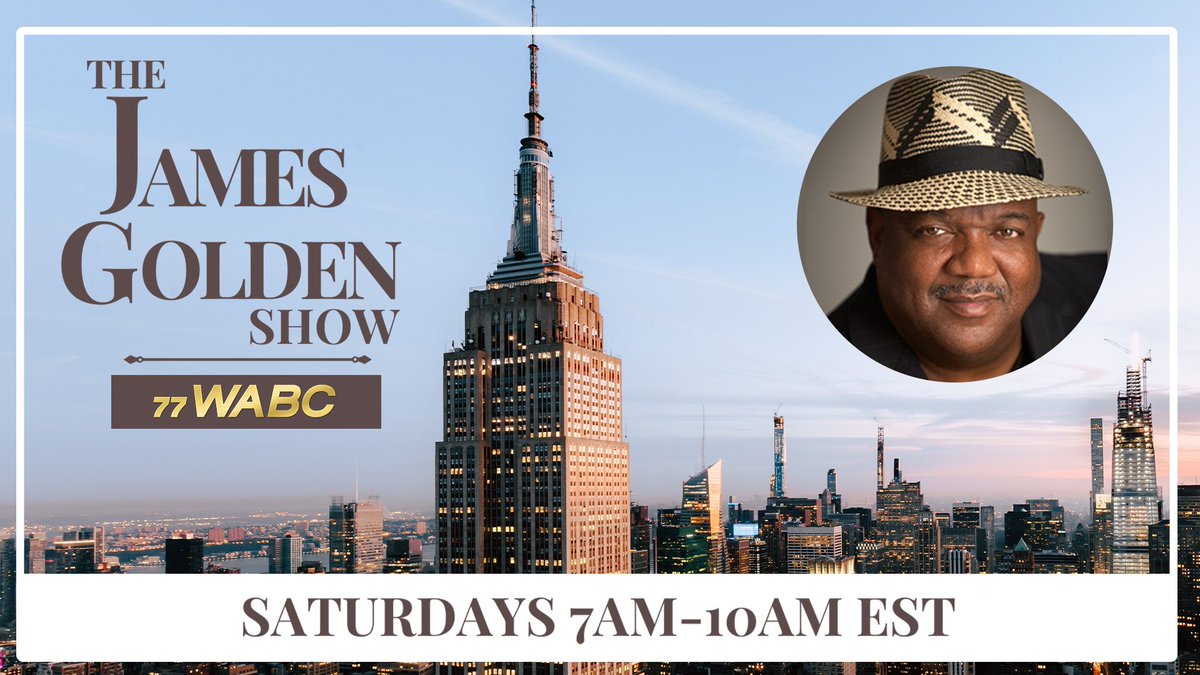 Coming up at 7AM EST: The James Golden Show - #NYC's Talk Radio Champ! Wrap up in the warm velvet of his sound logic from 7AM-10AM EST. LIVE SOON: Listen on wabcradio.com or on the 77 WABC app.