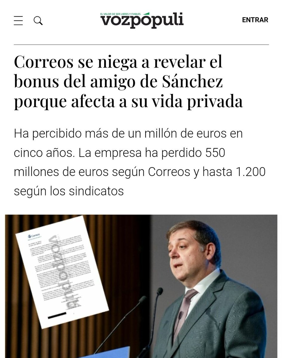 En la nueva normalidad socialista el presidente de una empresa pública, nombrado por ser íntimo amigo de ndel presidente del país, no tiene que justificar haber cobrado millones de euros mientras quebraba la empresa porque eso está en el ámbito de su vida privada. No te pido yo