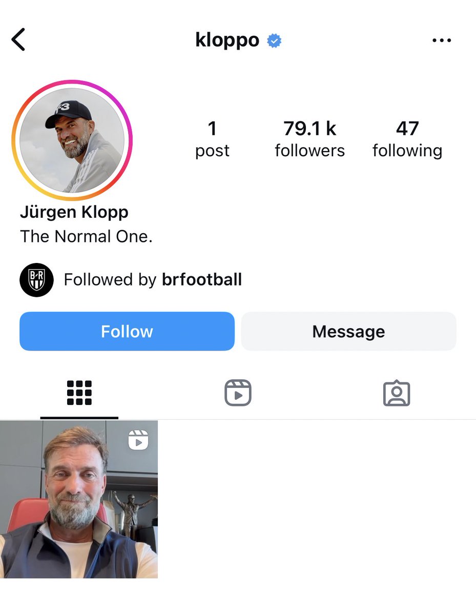 Jurgen Klopp’s new instagram account and his bio 🤣🤣🤣