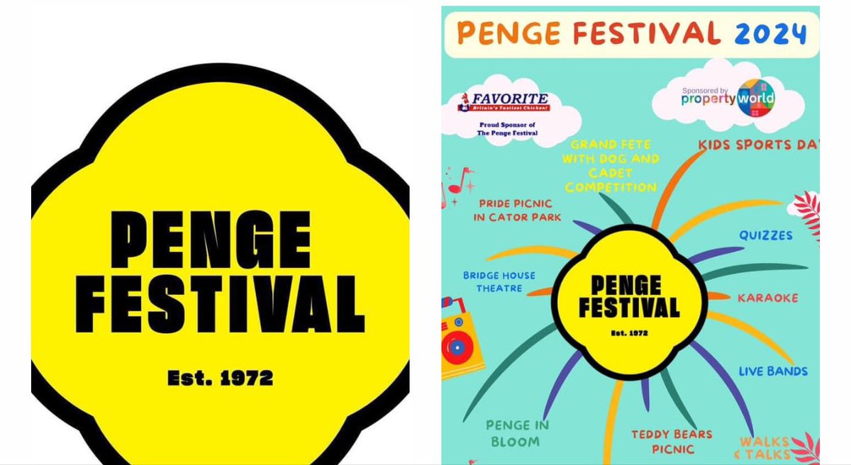 The Penge Festival team will be promoting the festival On Saturday 25th May in Empire Square 11-3pm A great opportunity to pick up your free programme and purchase a raffle ticket . Huge thank you to Property World for supporting us once again @propertyworld26