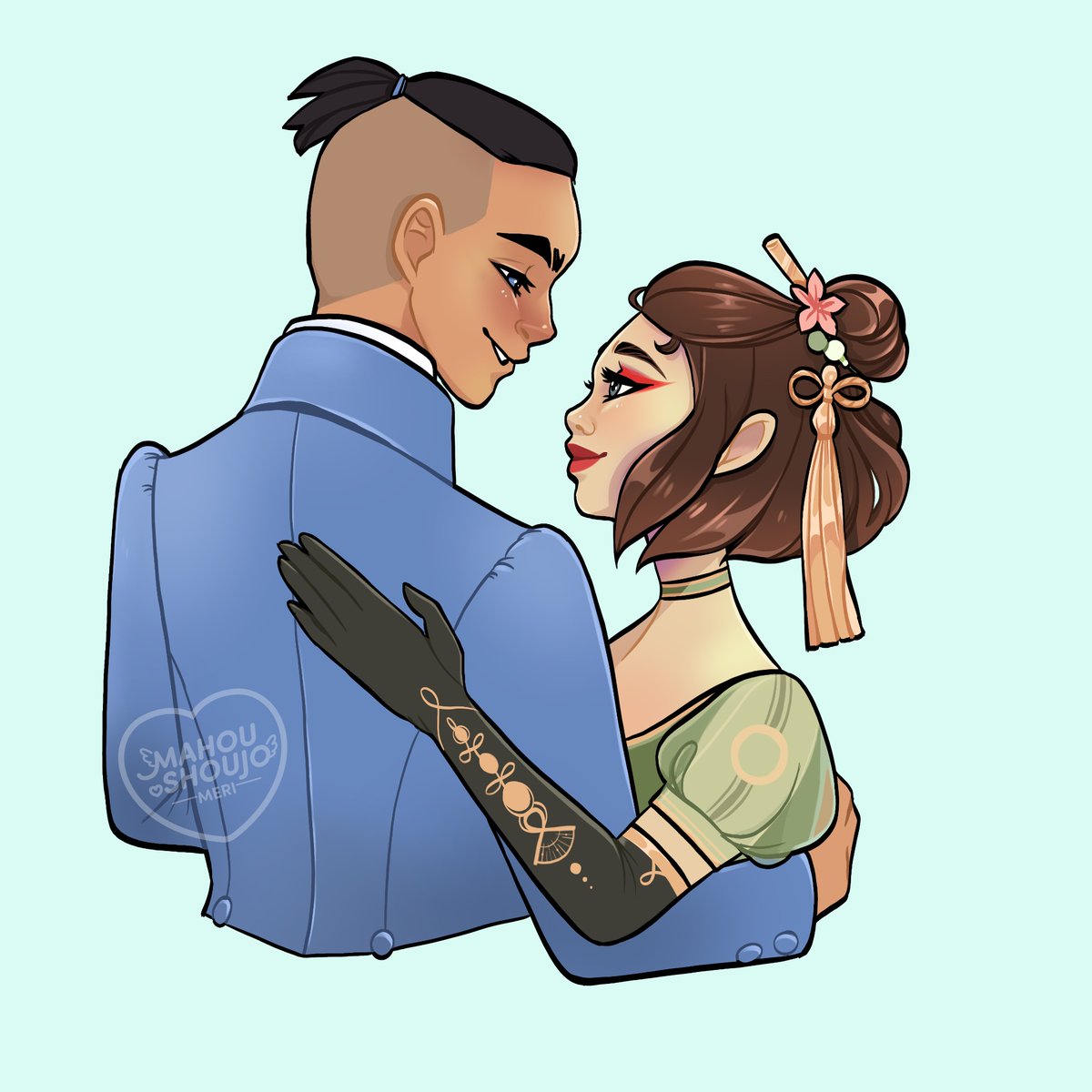 MeriMahou's tweet photo. Avatar The Last Airbender but make it Bridgerton https://t.co/1dops22El0