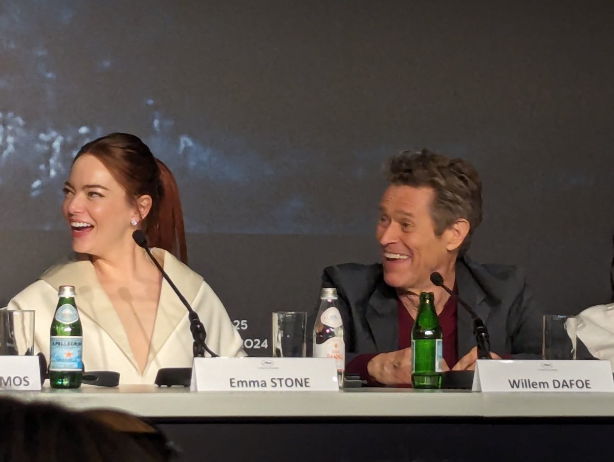 Emma Stone and Willem Dafoe in KINDS OF KINDNESS in #Cannes2024 Emma Stone: 'I'm a feminist and I like working with Yórgos Lánthimos!' #KindsofKindness