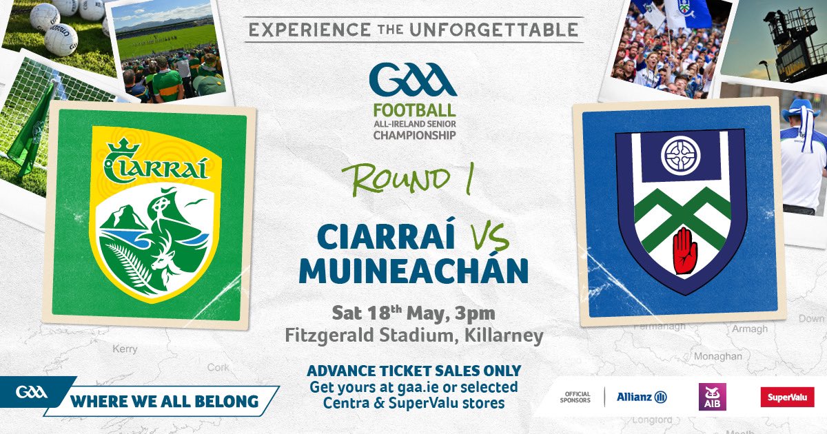 🗞️And then at 3pm Monaghan Senior Footballers meet @Kerry_Official in Round 1 of the Sam Maguire Group Stage 🏟️Fitzgerald Stadium Killarney ⏰3pm Best wishes to team & management and safe driving to all supporters travelling to the Kingdom. @activ8energies @McAreeEng