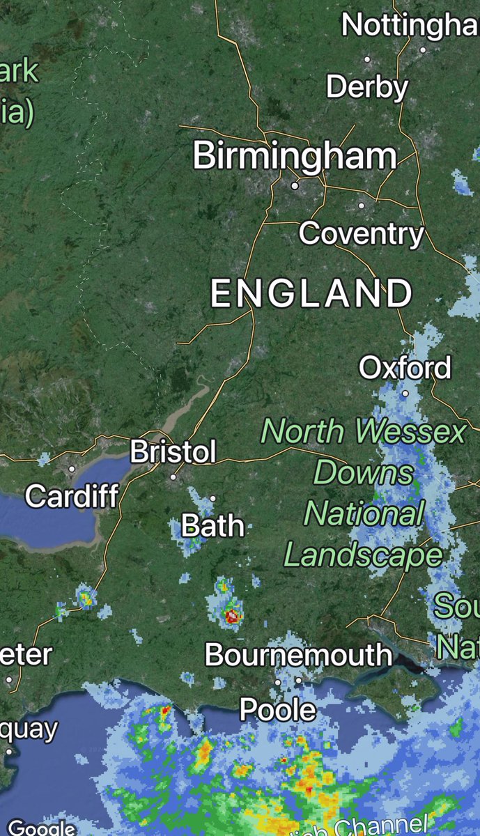 StormTrackUK_'s tweet photo. ⚡️ #LightningAlert! The first two strikes of the day have been detected in the southwestern regions of the #UK by the #LightningTracker. 🌩️ Thunderstorm activity is ongoing in the area, so stay weather-aware if you're outdoors. ⛈️ #UKWx #SevereWeather https://t.co/4Q06fDwLll