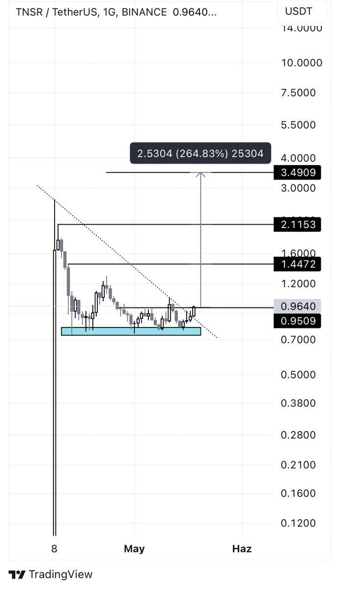 #TNSR #TNSRUSDT #Bitcoin Sol eko sistemi çok güçlü olduğu için fırsatı değerlendirmek adına #TNSRUSDT satın alıyorum sırayla hedefleri vuracağımıza inanıyorum