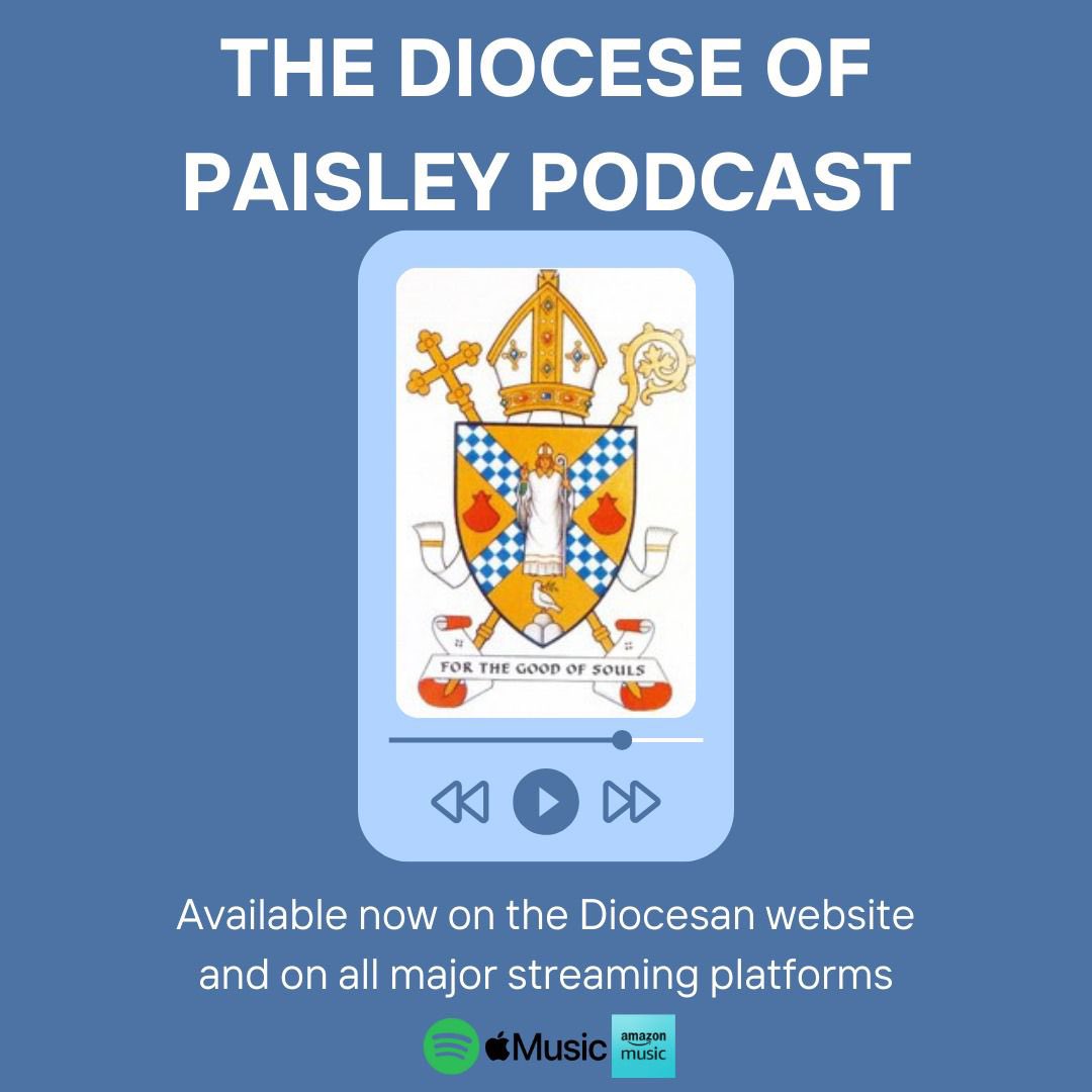 DiocesePaisley's tweet photo. Diocesan Podcast

The Diocese of Paisley Podcast has launched a series of podcasts which are available to listen to now at https://t.co/w06VoIhnZp, as well as on all the major streaming platforms. https://t.co/Eilt6lEtff