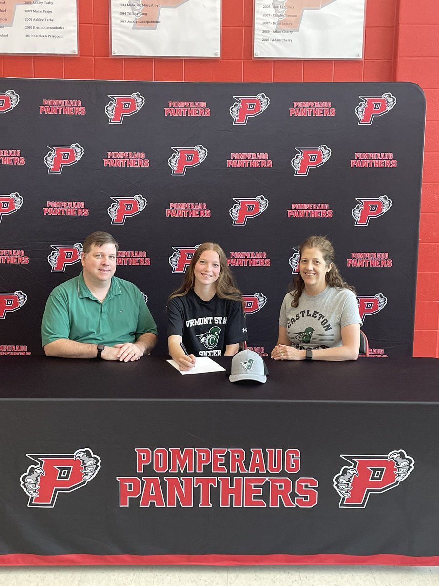 Congratulations to Pomperaug’s Caitlin Flaherty on her decision to attend and play soccer at Vermont State University-Castleton next year!