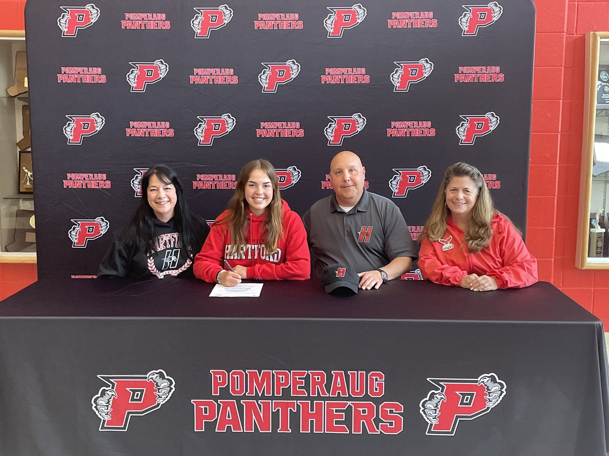 Congratulations to Pomperaug’s Gabrielle DeBenedetto on signing her letter of intent to attend and play golf at the University of Hartford next year.