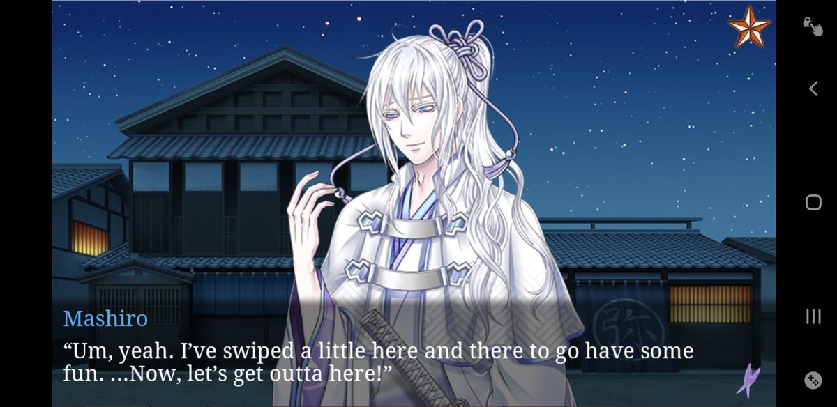 JuriHime09's tweet image. That's not right though! 🤣😭
#NinjaShadow #Otome #ShallWeDate