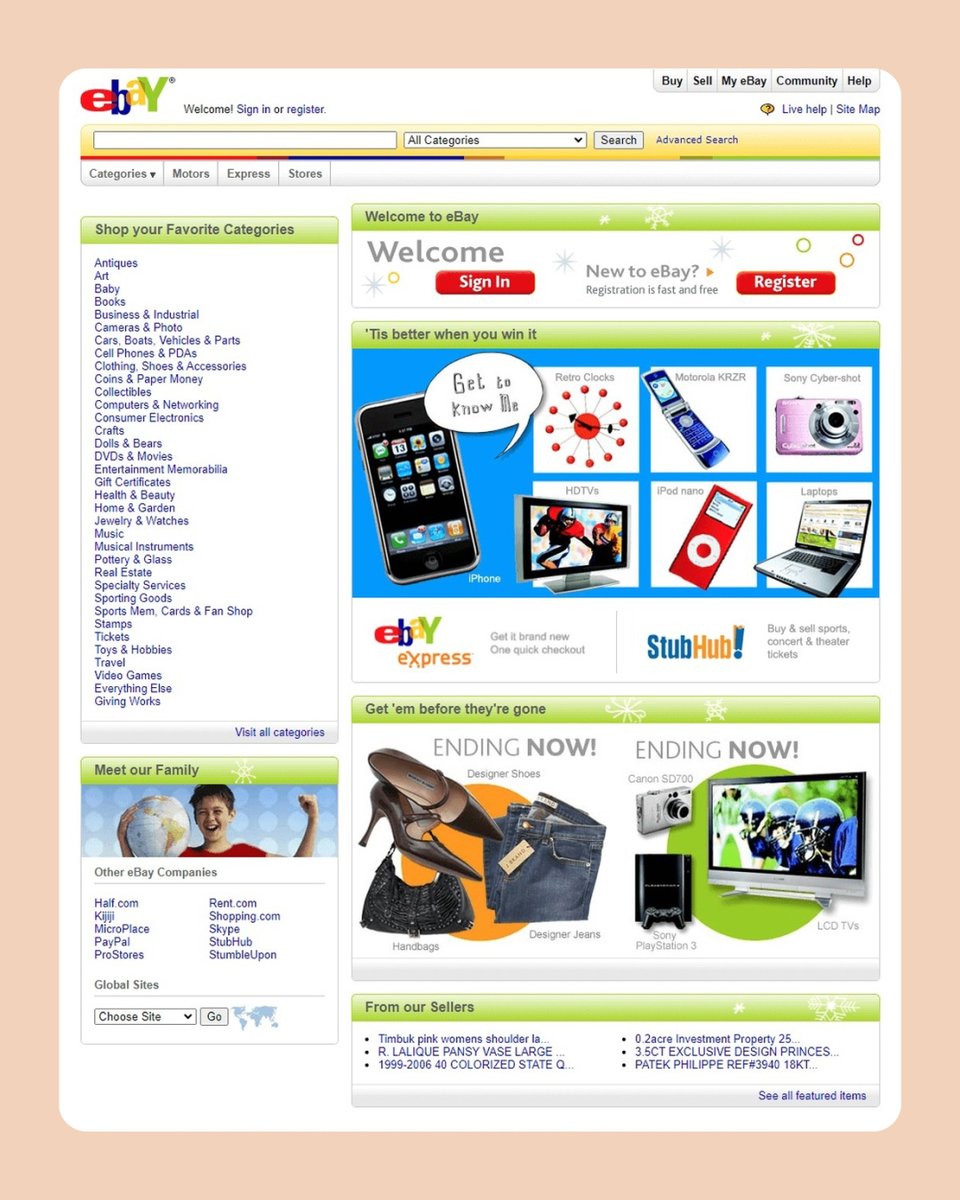 eBay ✹ 2007

𝐒𝐓𝐔𝐃𝐈𝐎 𝐂𝐇𝐑𝐈𝐒𝐓𝐎𝐒 𝐒𝐓𝐀𝐕𝐑𝐎𝐔

#uxdesign #userexperiencedesign #webdesign