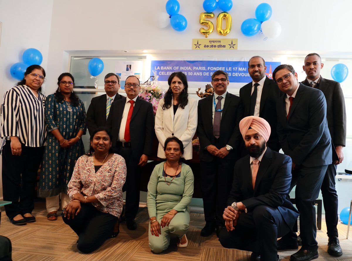 Our Paris Branch recently celebrated its 'Golden Jubilee' marking 50 years of exceptional service since its foundation on 17.05.1974. The momentous occasion was graced by Shri. Rajneesh Karnatak, MD & CEO of Bank of India. The celebration was further distinguished by the