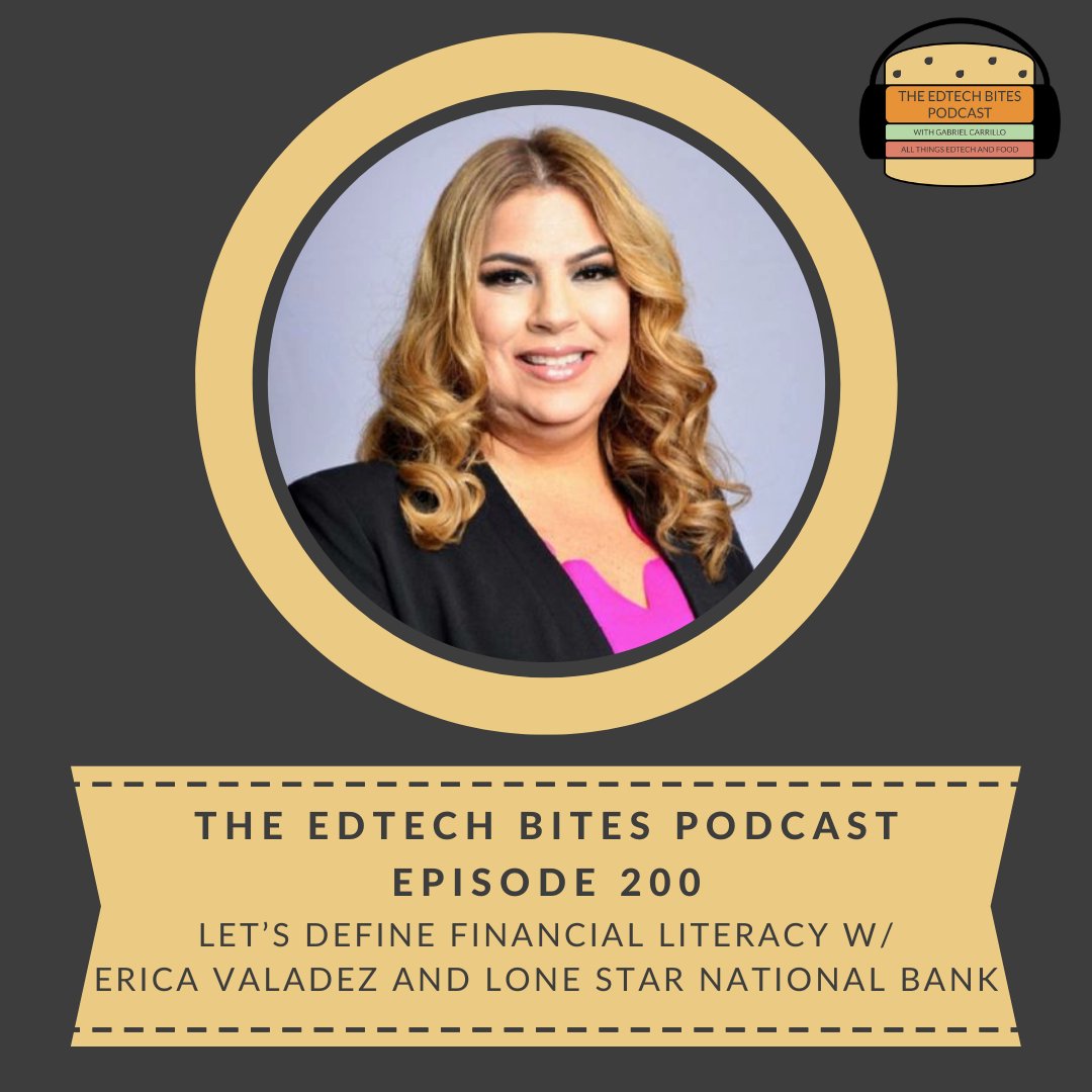 I always get inspired (and hungry) listening to @EdTechBites podcast Check Ep. 200 | Let’s Define Financial Literacy w/ Erica Valadez and Lone Star National Bank Have a listen: edtechbites.com/2024/05/06/ep-… @MatthewXJoseph @coachthomastech @SMILELearning @ISTEofficial