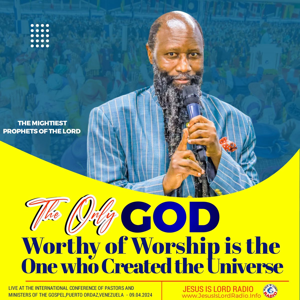 The only GOD WORTHY of WORSHIP is The HOLY GOD of ELIJAH & MOSES who has power to Raise Cripples from the dust. #JesusIsComing