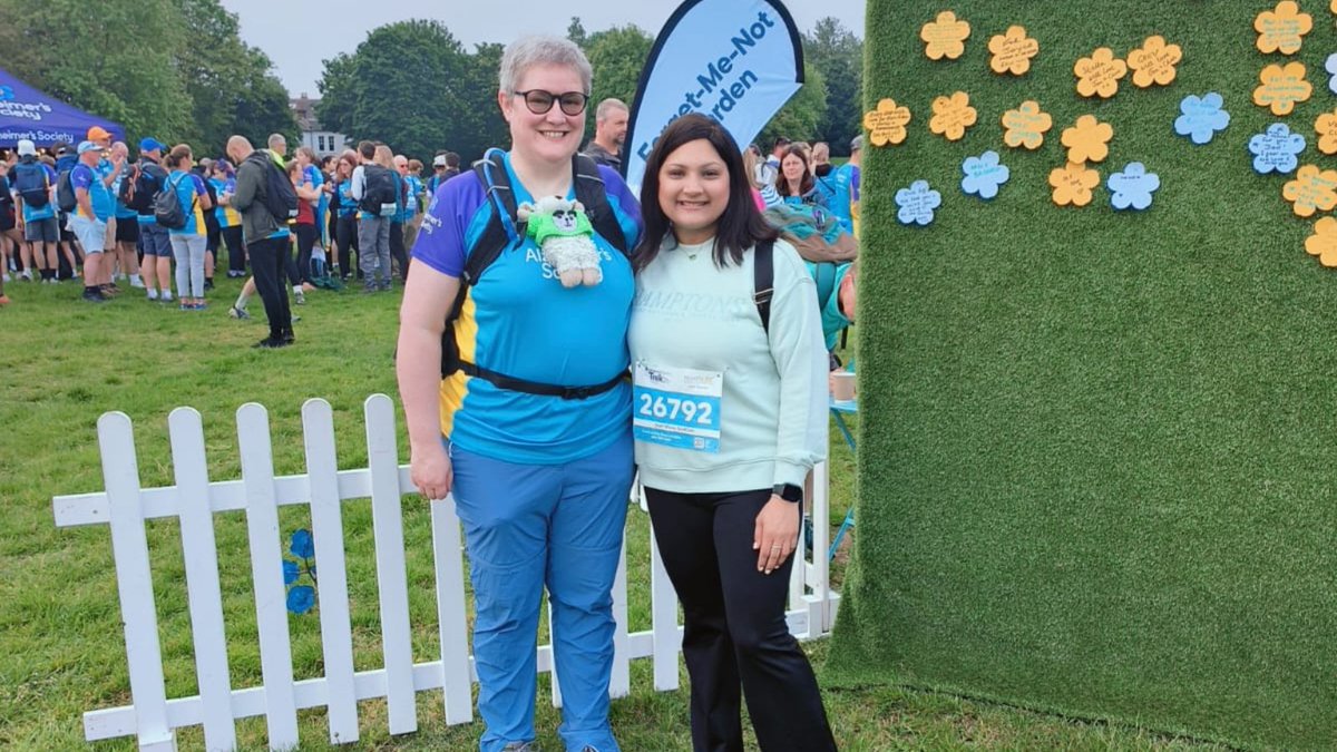 Taking a minute to appreciate two of our Professional Services staff, Asheeka Padhiar and Susi Underwood, walking the @alzheimerssoc #Trek26 in London today in aid of #alzheimers and #dementia 💙 Good luck!😇 #OurImperial