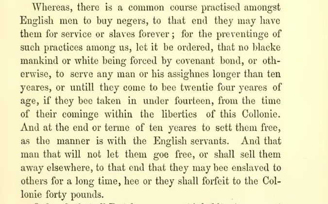 #OTD May 18, 1652, the Colonies of Providence Plantations and Warwick passed a law that prevented slaveholders from keeping enslaved people 'forever'. This was the 1st such slavery ban of its kind in what would become the United States. #OnThisDay #RhodeIsland #History