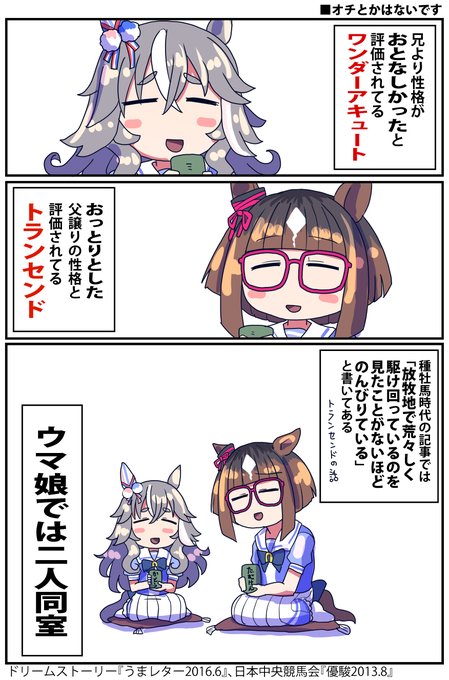 トランセンドとワンダーアキュートの性格のお話 坂崎ふれでぃ さんのマンガ ツイコミ(仮)