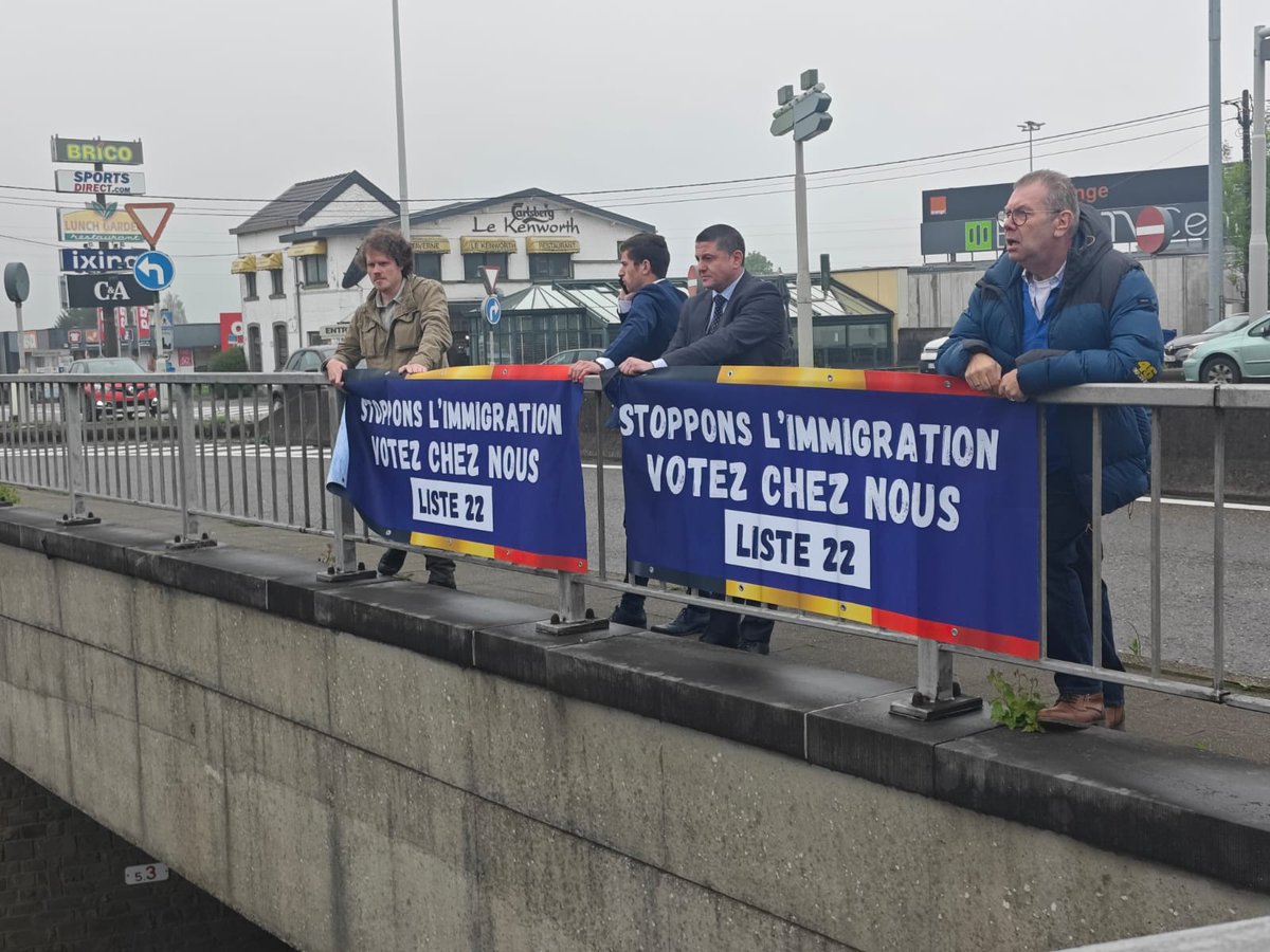 ChezNousOff's tweet photo. Clair, net et précis : stoppons l’immigration ! 🐝🇧🇪

#verviers #fleurus https://t.co/3ZuSunTZM3