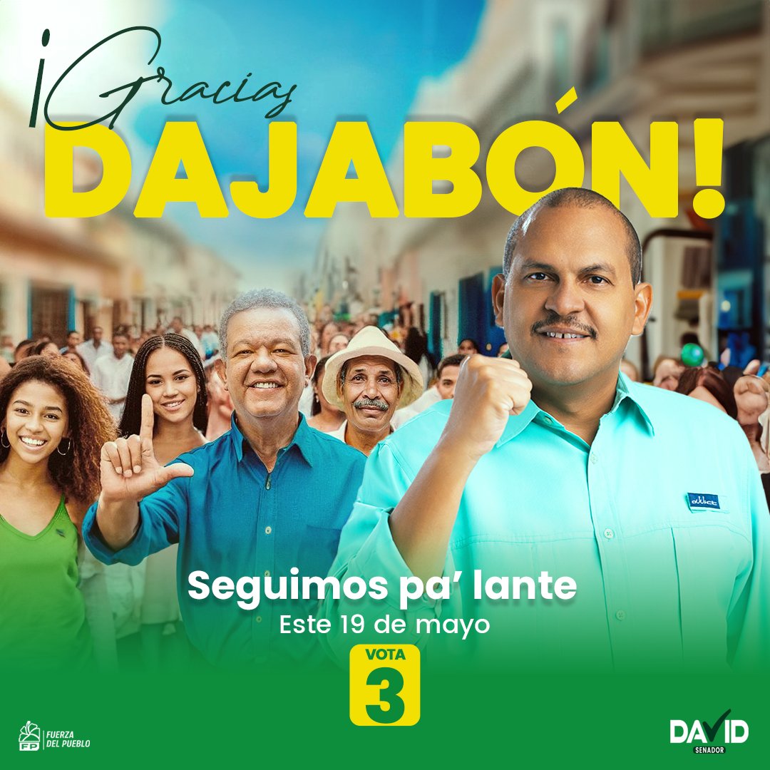 Gracias, Dajabón, por todo el apoyo y cariño que me han brindado. A mi familia y amigos, su respaldo ha sido invaluable. A todos los dajabonenses, gracias por creer en un futuro mejor. Mañana es un día crucial para nuestro porvenir.