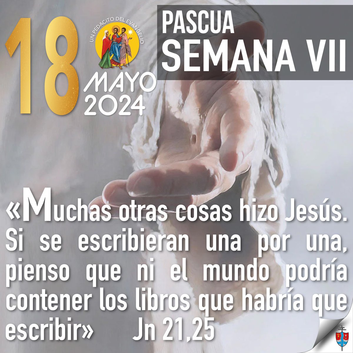 🛐 Un pedacito de Evangelio mayo 18 de 2024•Semana VII de Pascua

#Evangeliodeldía #Pascua #TuPalabraDaVida