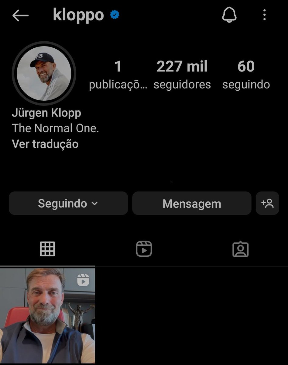 🚨 ATENÇÃO 🚨

Jürgen Klopp criou uma conta no Instagram.