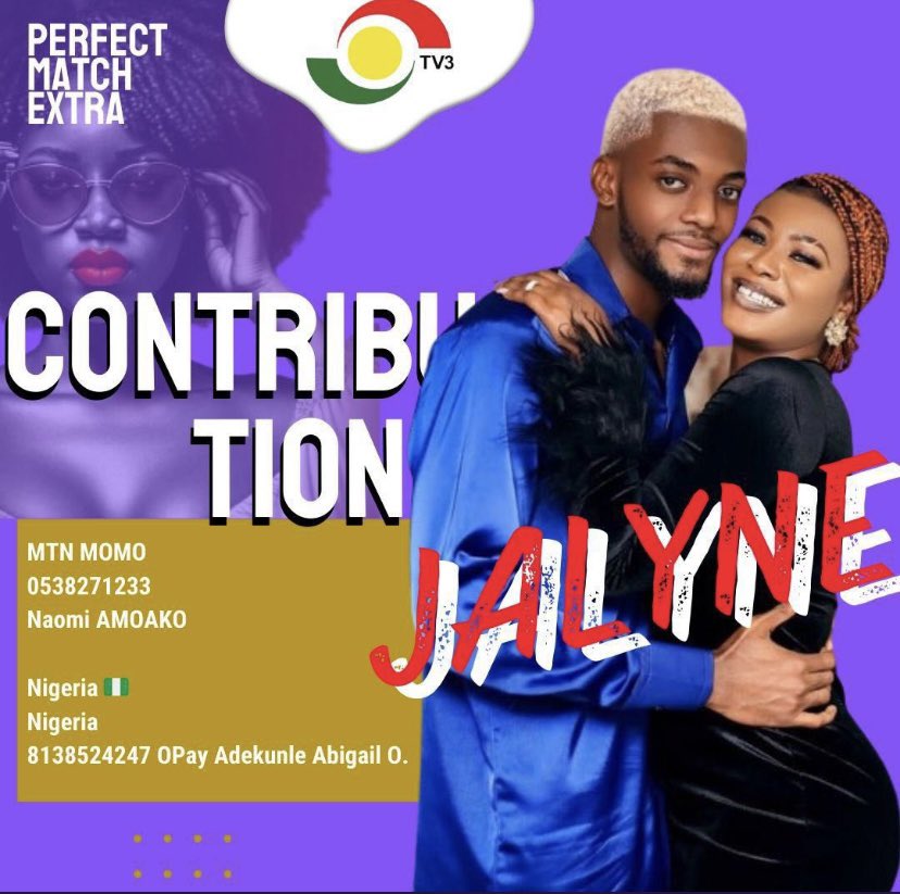 Lovers of Jalyne💜💜
Kindly send your contributions for voting next week! No amount at all, is too small 

We love Jason and Darlyne 💜💜💜

JALYNE NOW AND FOREVER
JALYNE THE MAIN CHARACTERS
#JalyneTheForce
#JasonXDarlyne
#PerfectMatchXtra#PerfectMatchXtra