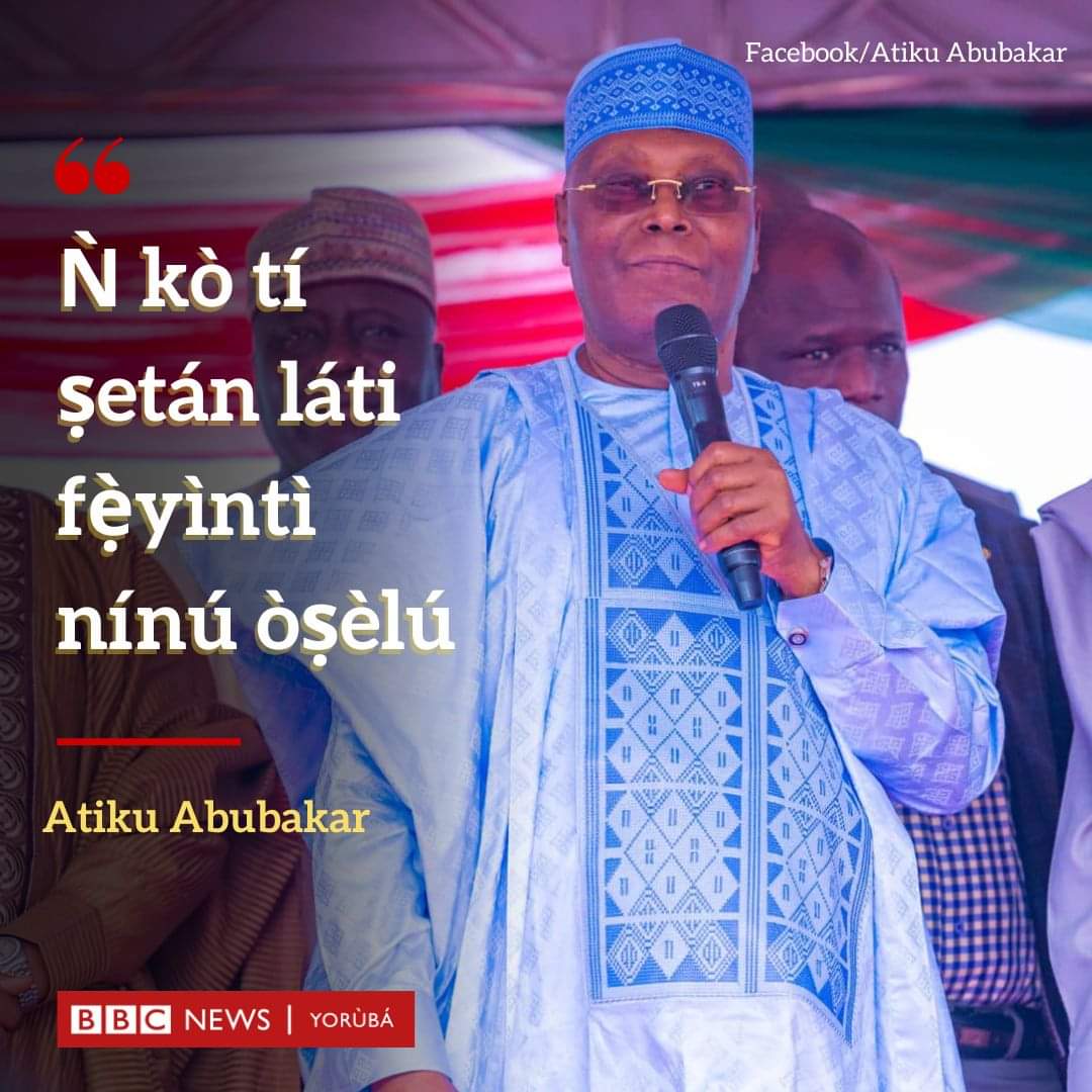 DeeOneAyekooto's tweet photo. "I'm not ready to retire from politics...."

Atiku Abubakar https://t.co/L5uNPnIGEf