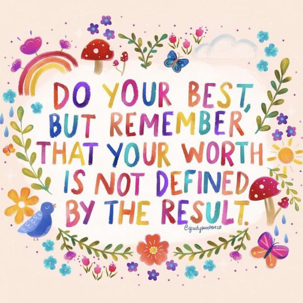 #ToPonder
Do your best but remember that your worth is not defined by the result 
#MentalHealthAwareness
@RAFAC_MHealth @MindCharity @TimetoChange