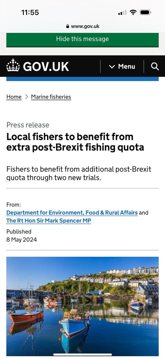 Slowly but surely more and more of British #Fish, is being caught by British fisherman. In 10 years time the EU will be out of our waters. #BrexitBenefits. #Cornwall Remember Macrons post Brexit blockade? Perfidious Frog.