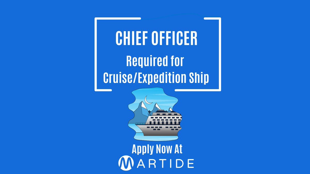 Join: 24th July
Contract: 3 Months
Salary: $9,000
Company: Nordic Hamburg Recruiting
Click to Apply: buff.ly/2Piaa1G
#seafarerjobs #seamanjobs #jobsatsea #shipjobs #chiefofficerjobs #chiefofficer #chiefmatejobs #chiefofficervacancies #cruiseshipjobs #passengershipjobs