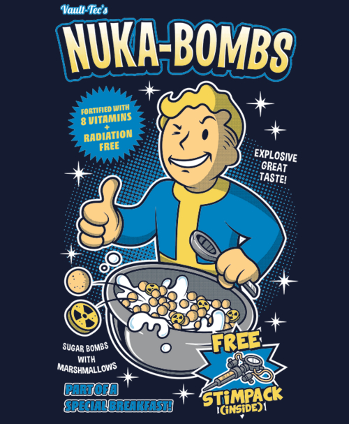 'Nuka-Bombs' is today's featured tee on qwertee.com/product/nuka-b… RePost for a chance at a FREE TEE!