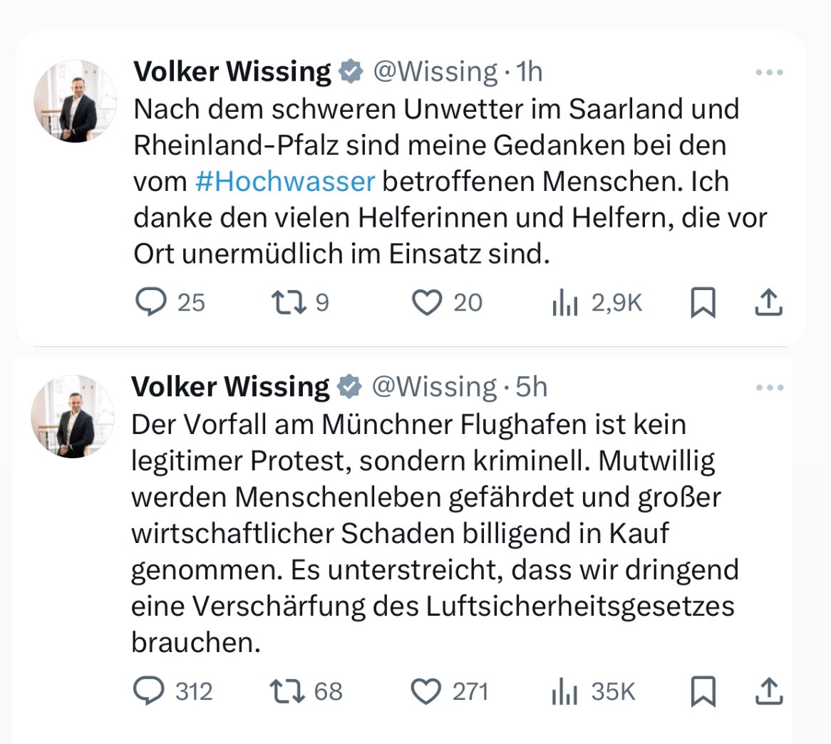 Lange hoffte man, dass Menschen „es“ schon verstehen, wenn die Klimakatastrophen einmal da sind. Es wird immer deutlicher, dass das nicht aufgeht. Ideologie versperrt ganz offensichtlich die Sicht. #Hochwasser #FlughafenMünchen