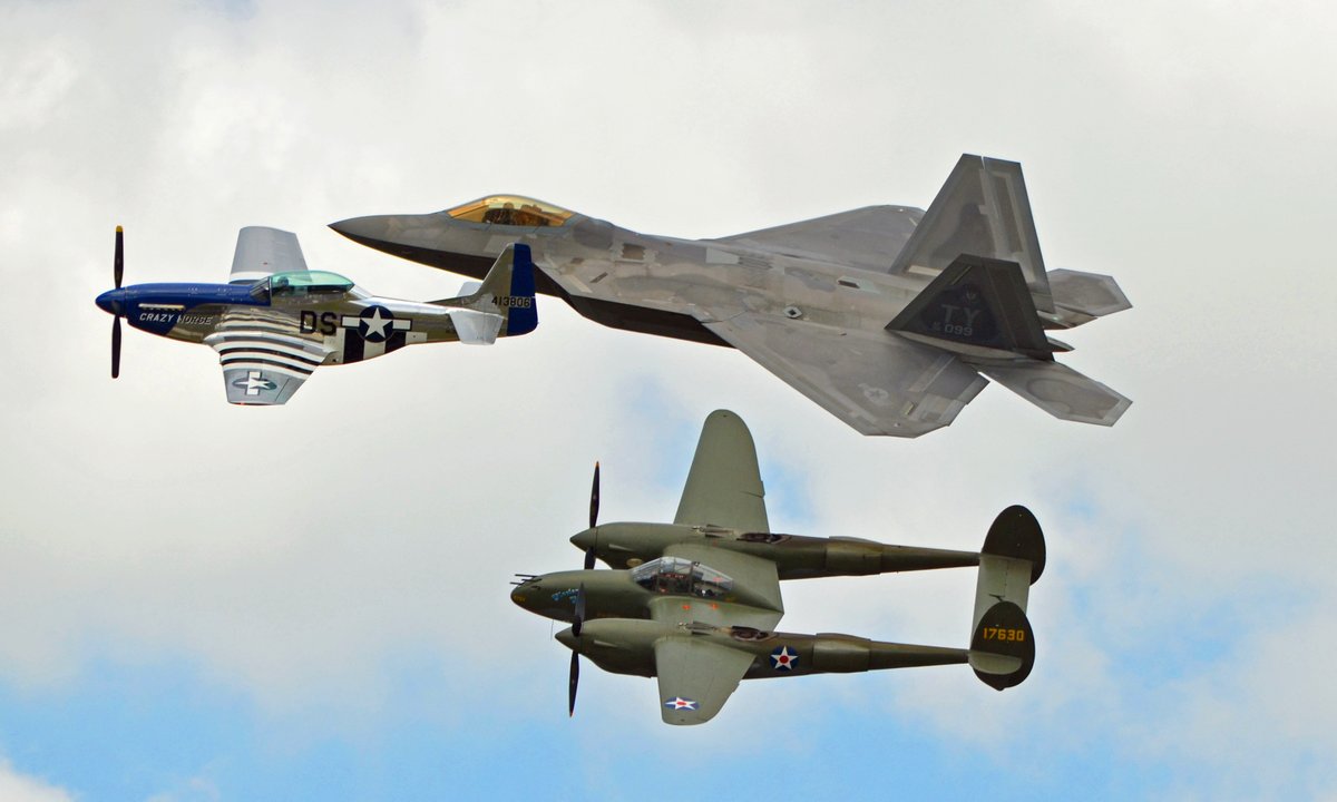 The Heritage Flight has been a tradition in the SUN 'n FUN Daily Airshow for over a decade! Can you guess the year each photo was taken? #SUNnFUN #SNF25 📷 Dan Faenza, Richard Spolar, Carolyn Hutchins, Mike Brown