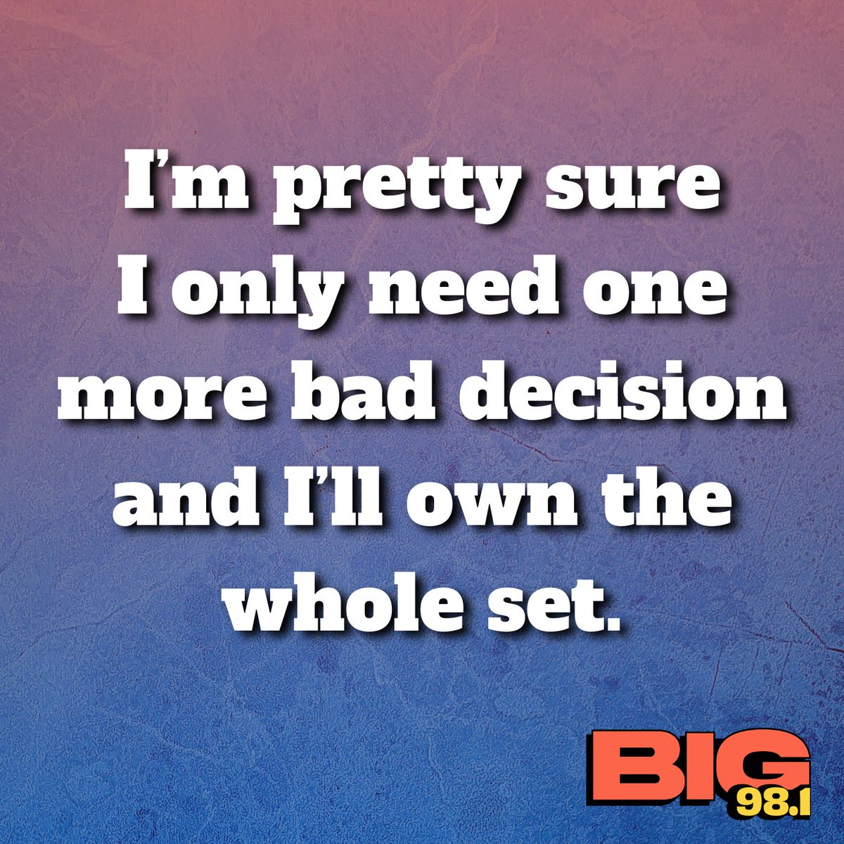 Gotta collect 'em all! 😂 #BIG981