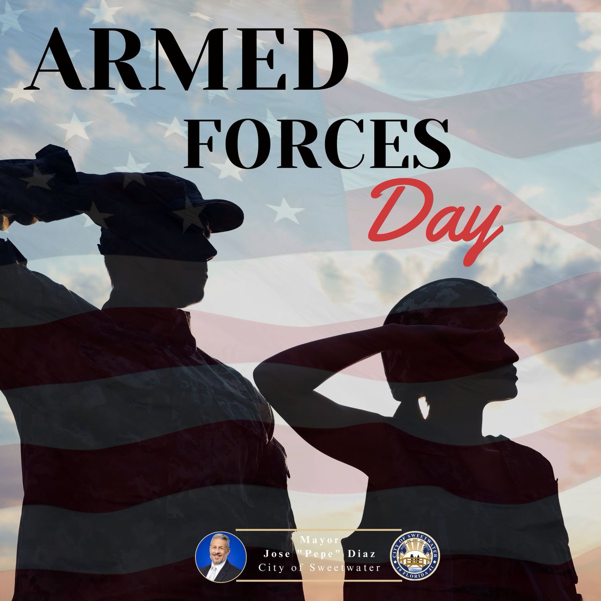 Honoring the brave men and women who serve and protect our nation on this Armed Forces Day. Your dedication and sacrifice ensure our freedom and safety. Thank you for your unwavering commitment. 🇺🇸 

#ArmedForcesDay #HonorOurHeroes #ServiceAndSacrifice  #CityofSweetwater