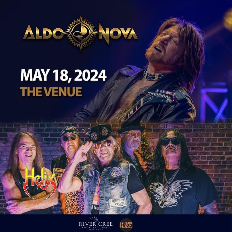 TONIGHT ✌️ TWO legendary acts Aldo Nova and Helix are set to perform in The Venue for an unforgettable double-bill concert!! Doors open at 8 PM , Show starts at 9 PM! Don’t have tickets? Grab your tickets here: bit.ly/3vziy2C 18+