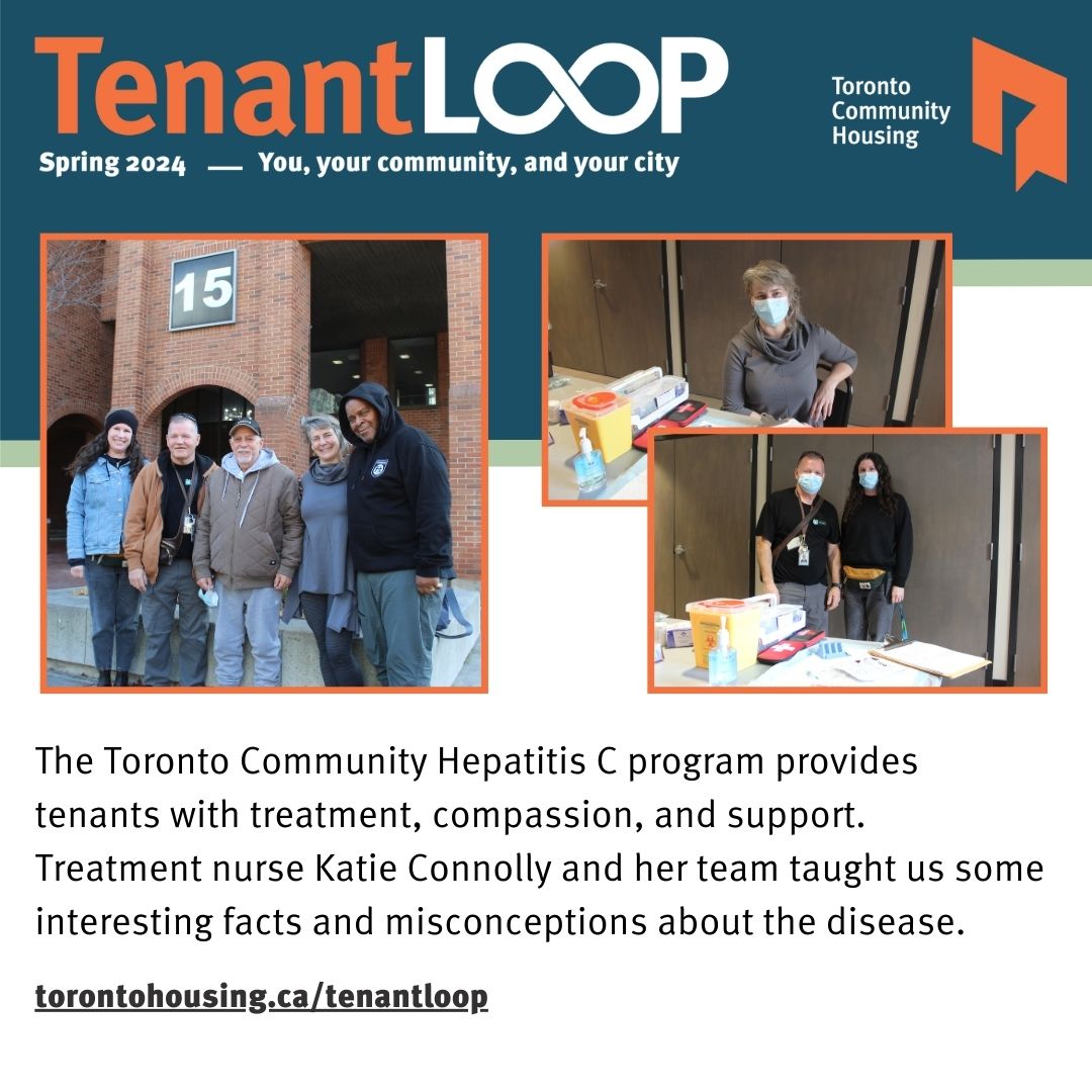The Toronto Community Hepatitis C program provides tenants with treatment, compassion, and support. Treatment nurse Katie Connolly and her team taught us some interesting facts and misconceptions about the disease. Check out the story at bit.ly/3BHwTZa. #TenantLOOP