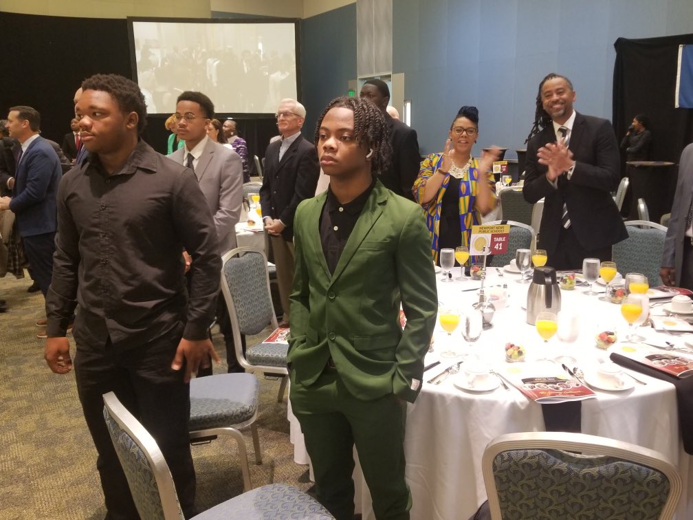 Our My Brother's Keeper champions attended the annual 200+ Scholars Breakfast at the Hampton Roads Convention Center recognizing African-American  males who are graduating with a grade point average of 3.0 or higher.