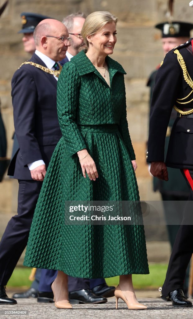 Sophie, Duchess of Edinburgh during the Ceremony of the Keys on the forecourt of the Palace of Holyroodhouse on May 17, 2024 in Edinburgh, Scotland. (Photo by Chris Jackson/Getty Images)