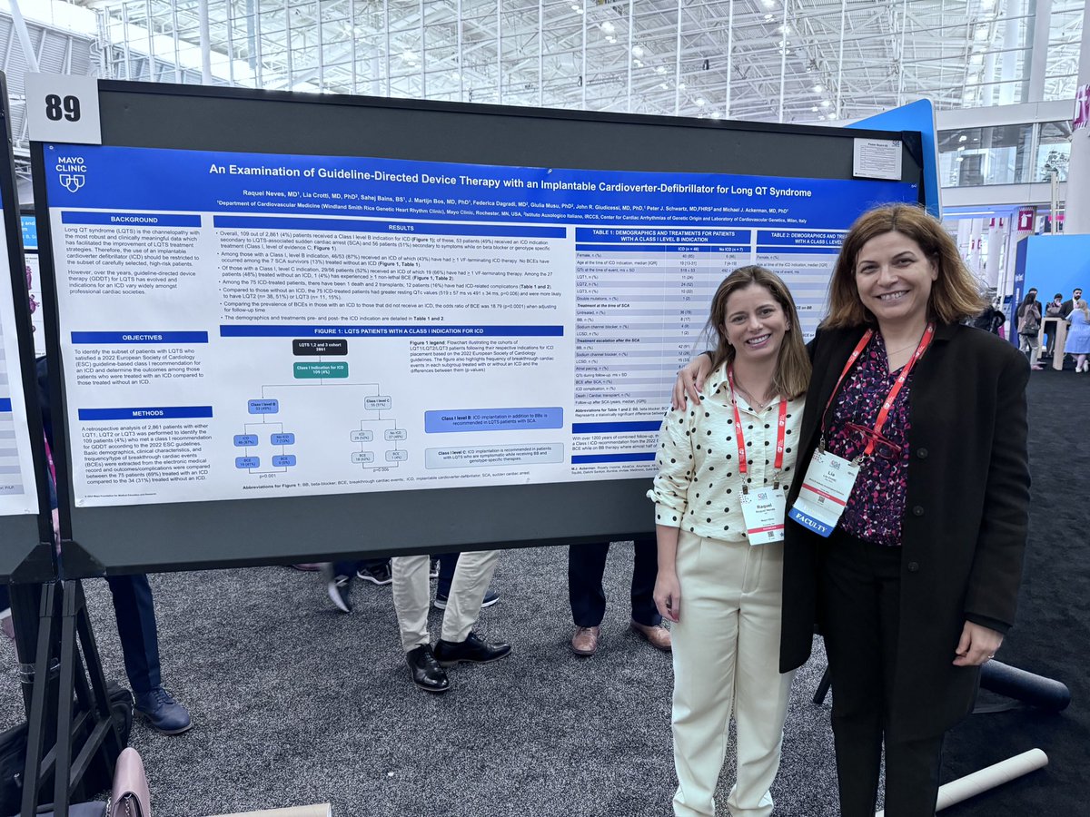 Peter Schwartz & I are very pleased with this STRONG work from the dynamic duo of @raquelalneves & @CrottiLia here @HRSonline #HRS2024. Although latest @escardio guidelines would have supported installing an ICD, Peter & I did not use on (or need one!) the MAJORITY of the time!