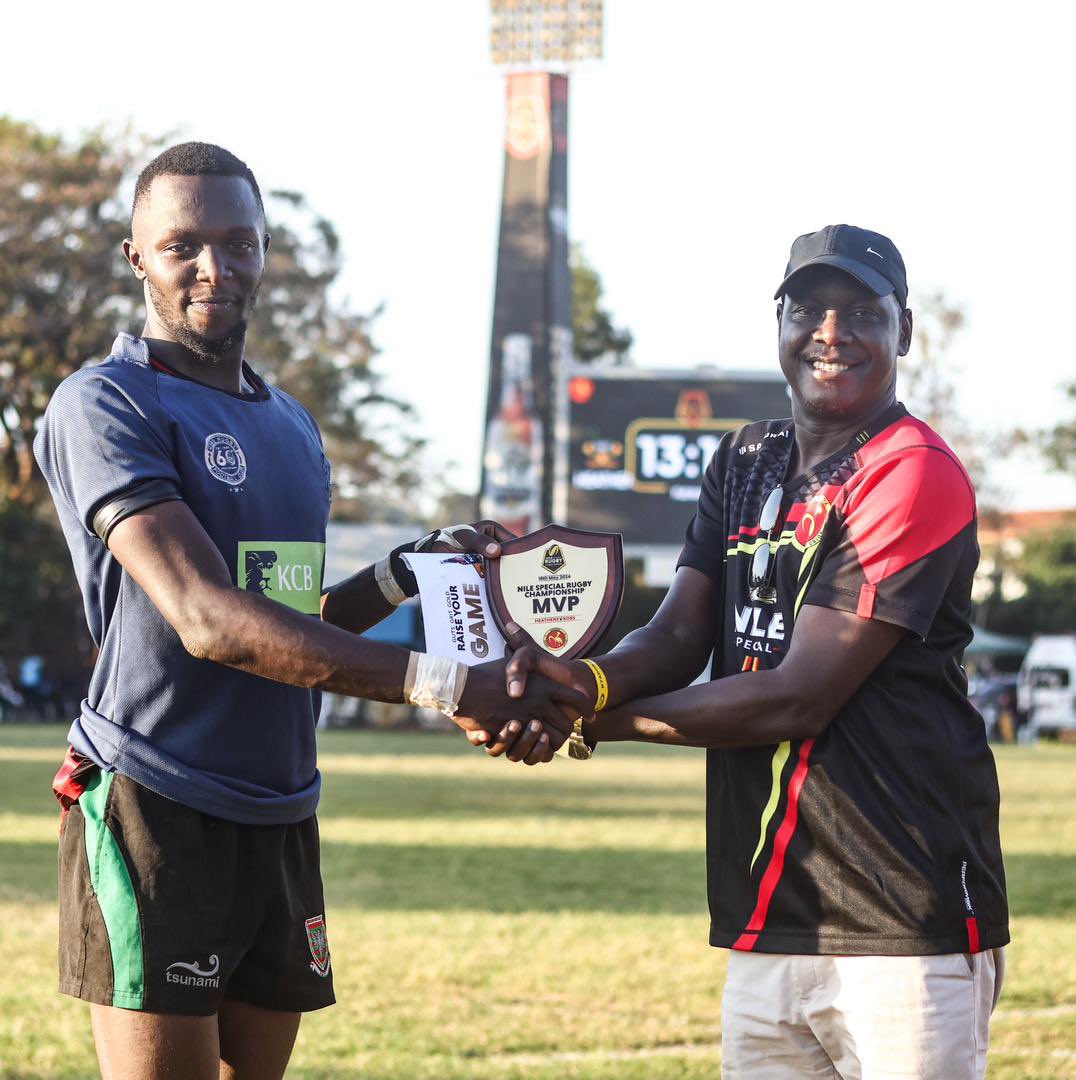 STELLAR PERFORMANCE!!! 🔥 Presenting the MOTM @GizambaCalvin 18 points, off his boot. 👟 Well deserved 💙💙 #KCBKOBs #NileSpecialRugby #GutsGritGold #RaiseYourGame #PoetryInMotion