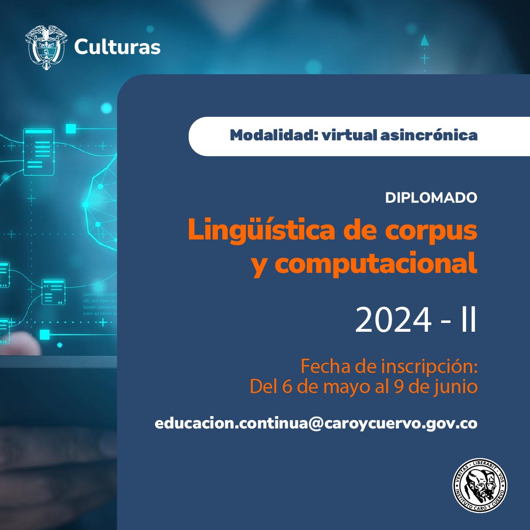 🚨 ¡No pierdas esta oportunidad! 🚨

¡Inscríbete en nuestros diplomados y expande tus conocimientos en lenguas y culturas nativas! 🌍✨

🔔 ¡Recuerda! Las inscripciones cierran el 9 de junio.

💻 Inscríbete ahora en: caroycuervo.gov.co

¡Aprovecha esta oportunidad! 🌟