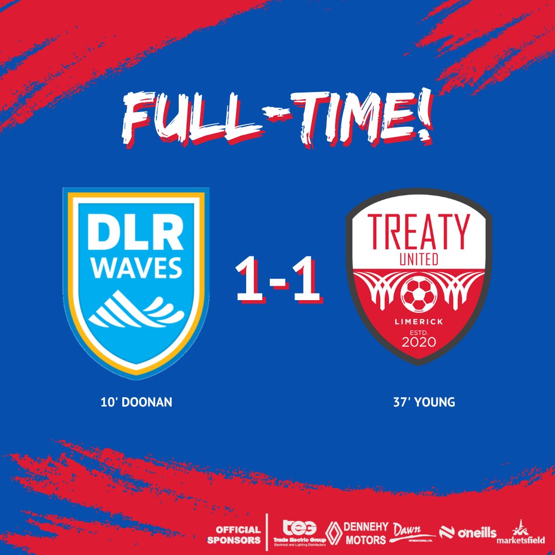 𝗙𝘂𝗹𝗹 𝗧𝗶𝗺𝗲 ✅ All-Island Cup Quarter-Final secured! It finishes all square in Whitehall. DLR Waves 1-1 Treaty